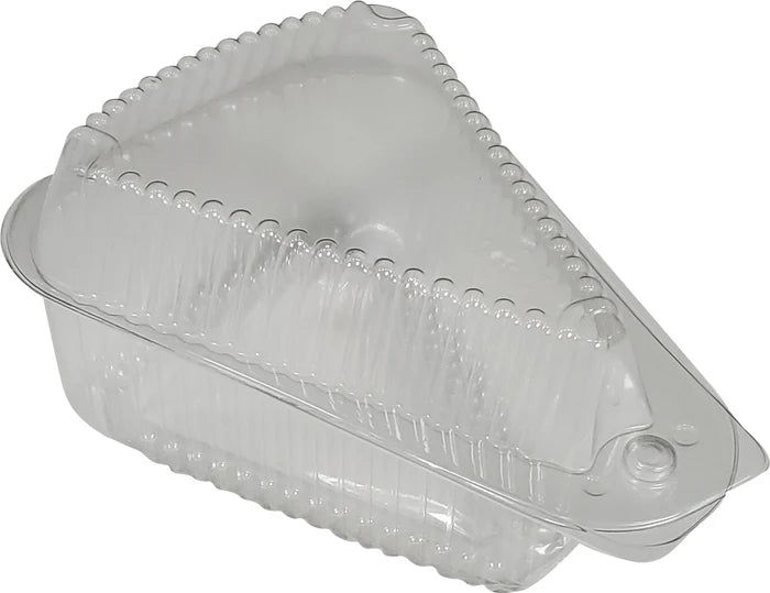 Pie Slice Container - Medium - Clear Hinged