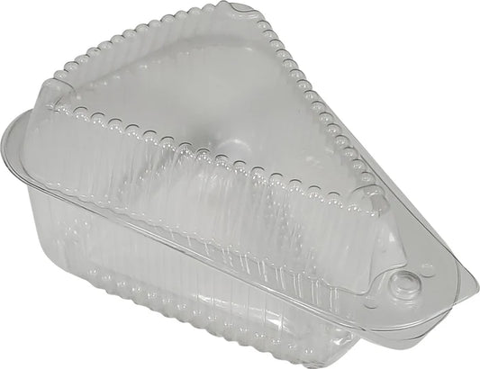 Pie Slice Container - Medium - Clear Hinged