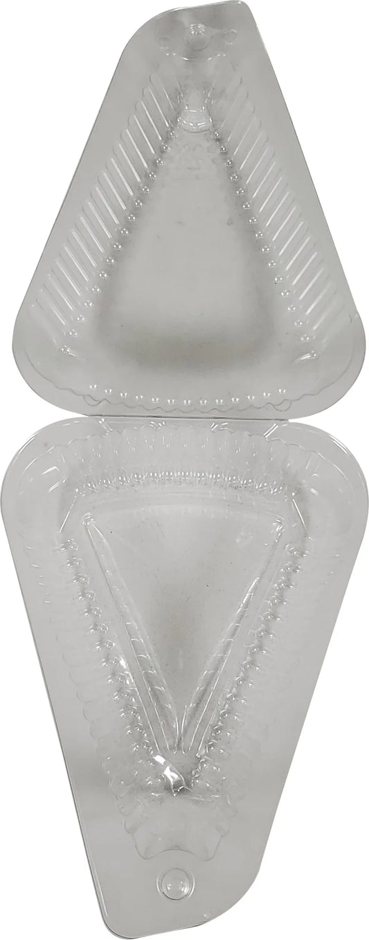 Pie Slice Container - Medium - Clear Hinged