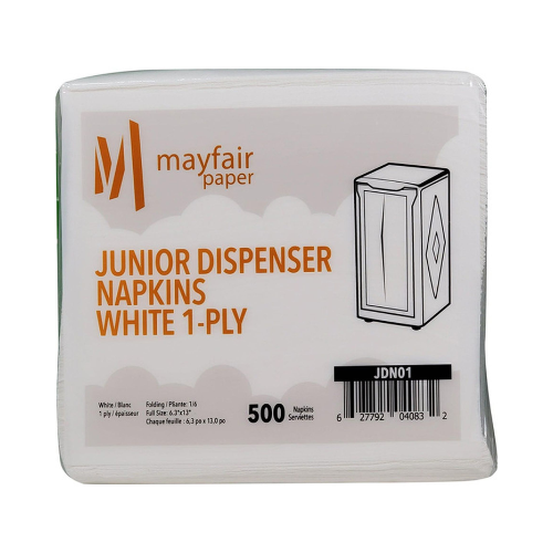 1 Ply Junior 1/6 Fold Napkins