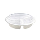 9" (48oz) 3 Compartment Plastic Round Container w/ Lid