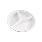 9" (48oz) 3 Compartment Plastic Round Container w/ Lid