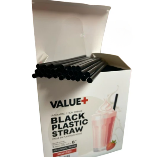 8” Plastic Straw 8mm Individually Wrapped