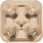 4-Cup Carrying Tray